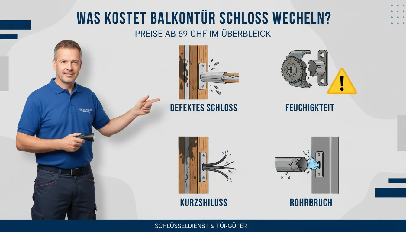 balkontür schloss wechseln – Problem